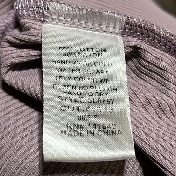 She & Sky Tank Dress Womens Small Lavender Swing Ribbed V-Neck Stretchy - Picture 6 of 6